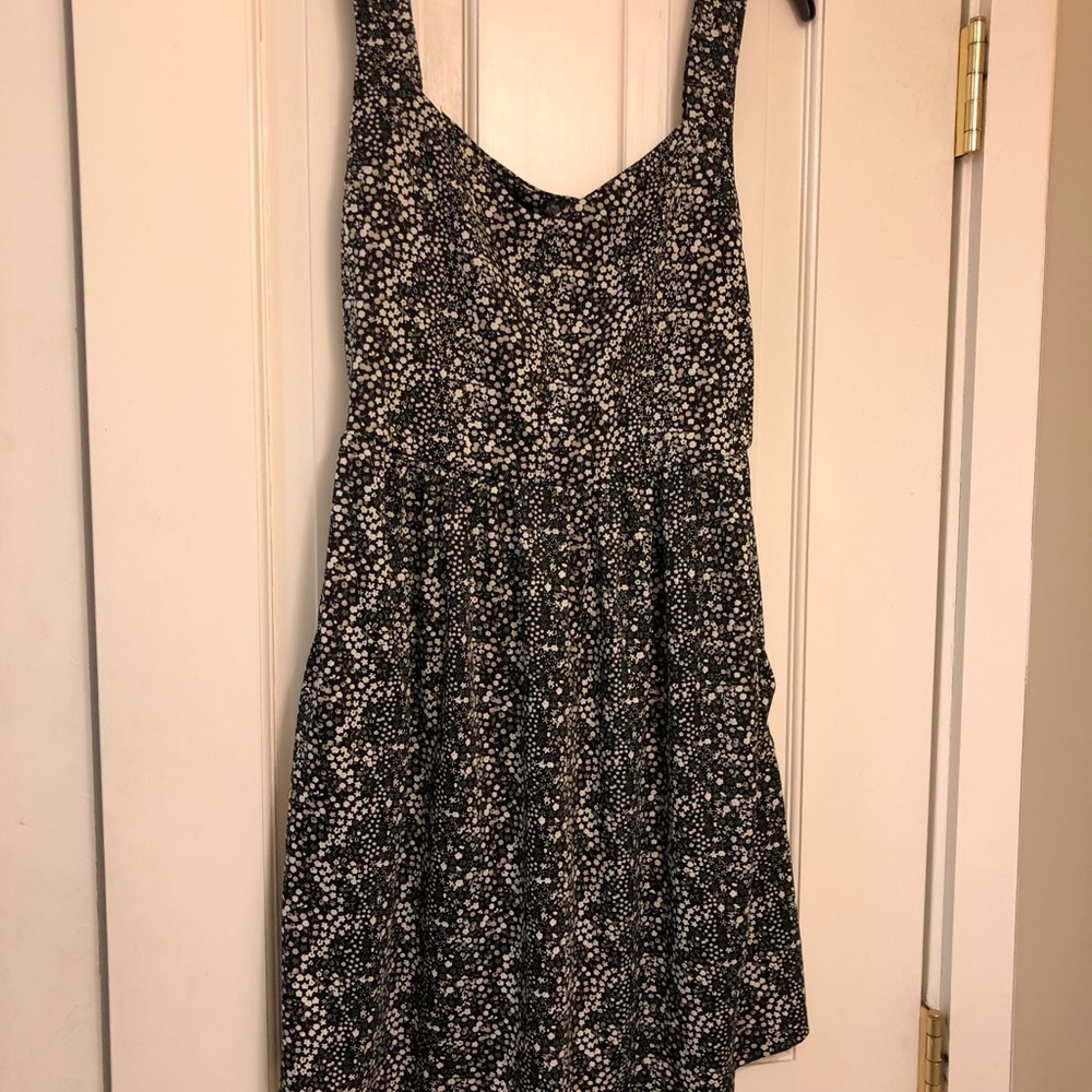 Black and white ditsy dress